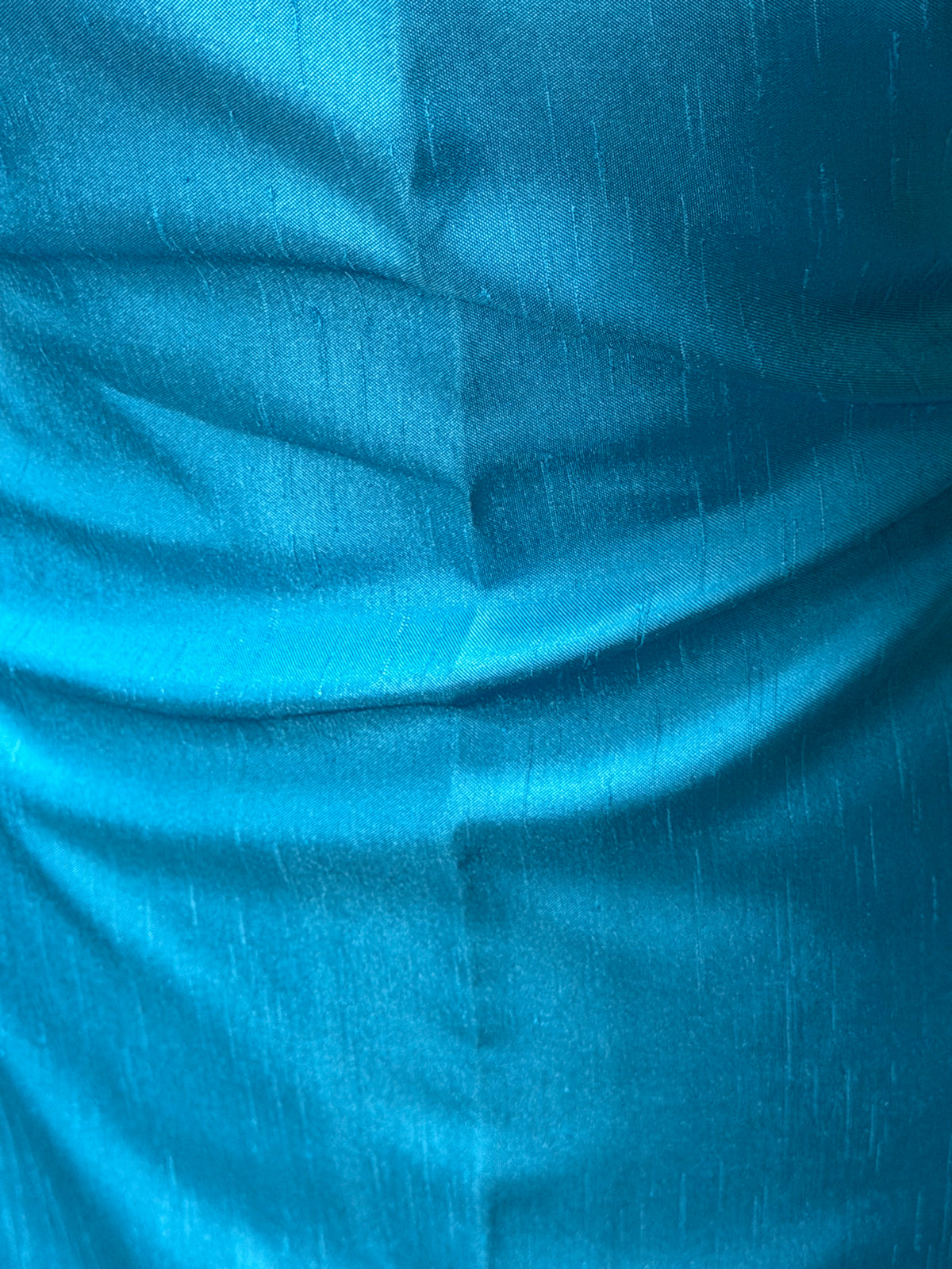 Türkises Dupion mit Polyester-Satin-Rückseite – Klarheit (P967)