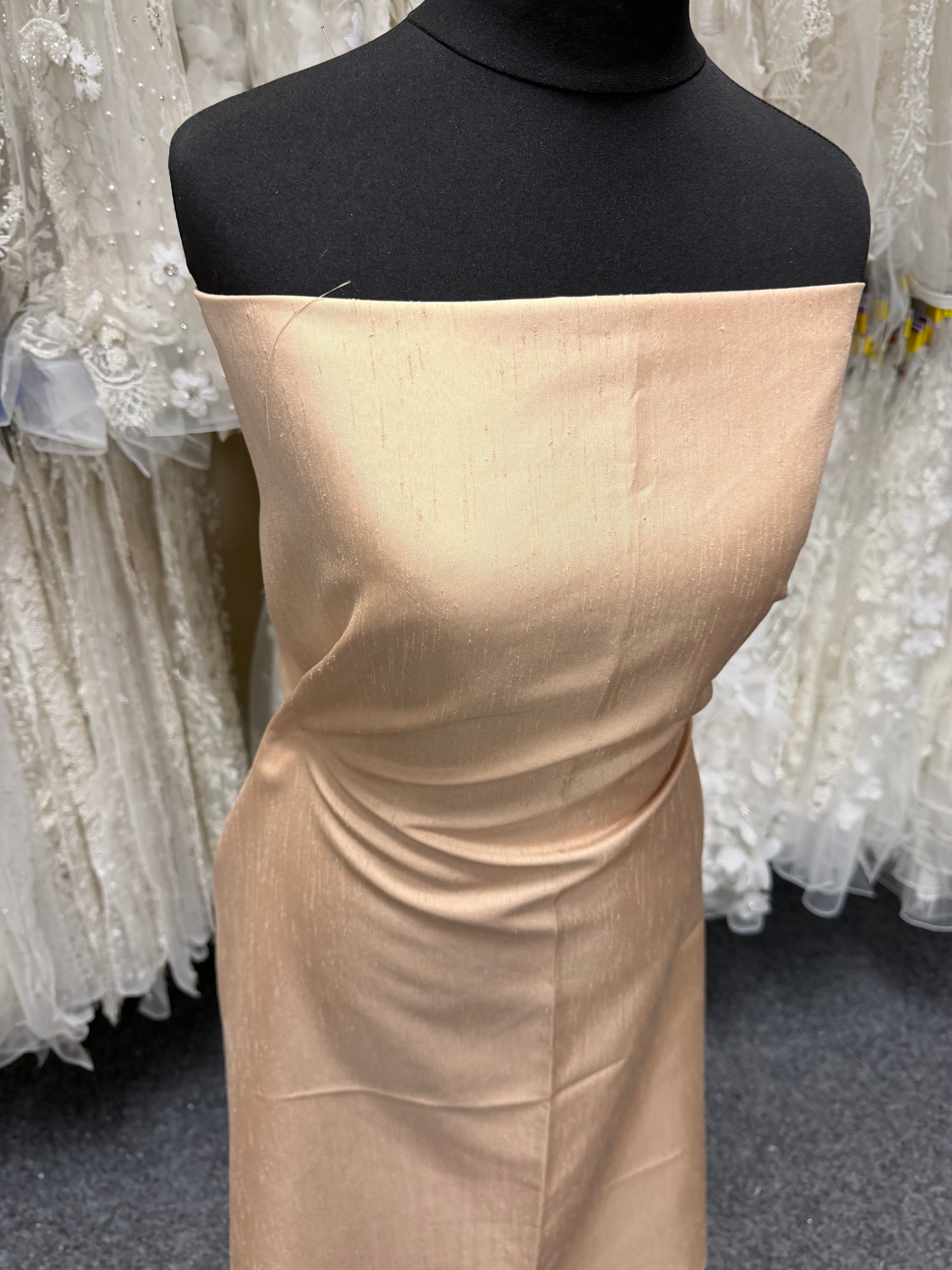 Beige Polyester Satin Backed Dupion - Clarity (P967)