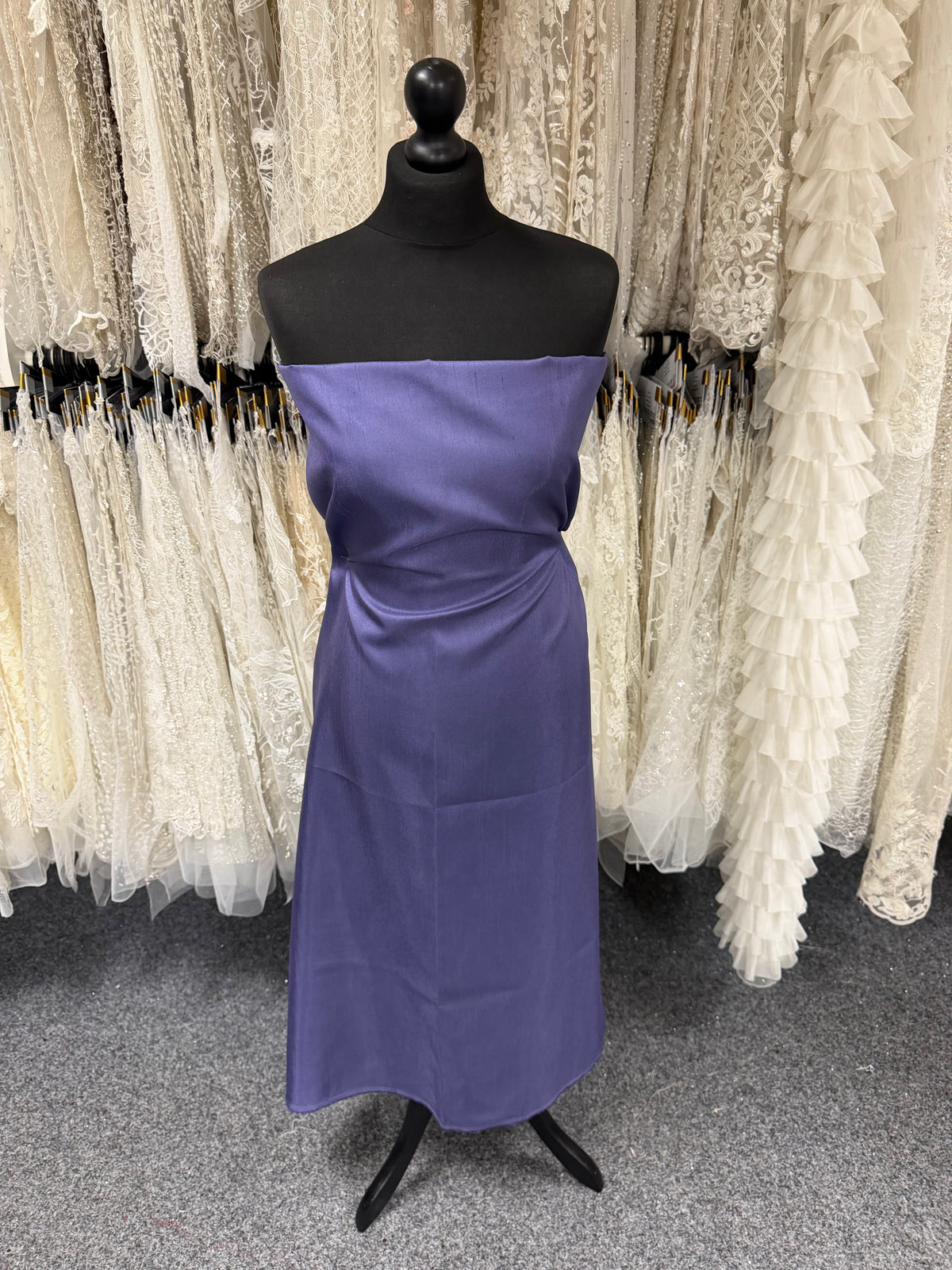 Dupion aus Polyester mit Satinrücken, Traubenfarbe – Klarheit (P967)