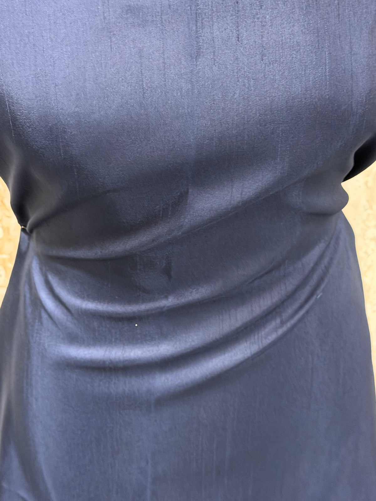 Marineblauer Dupion mit Polyester-Satinrücken - Klarheit (P967)