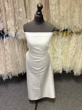 Weißes Dupion mit Polyester-Satin-Rückseite – Klarheit (P967)