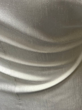 Weißes Dupion mit Polyester-Satin-Rückseite – Klarheit (P967)