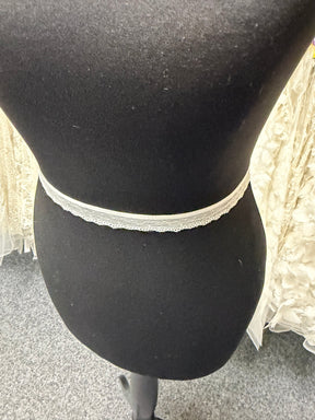 Elfenbeinfarbene Stretch-Borte - EF4005