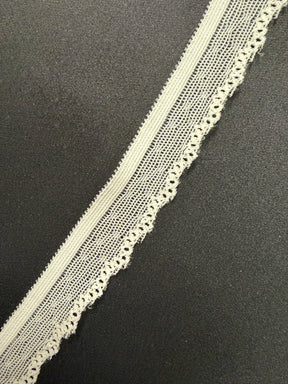Elfenbeinfarbene Stretch-Borte - EF4005