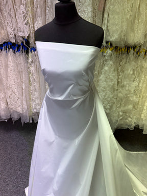 Weißer Seidenmischungs-Organza-Taft - P607