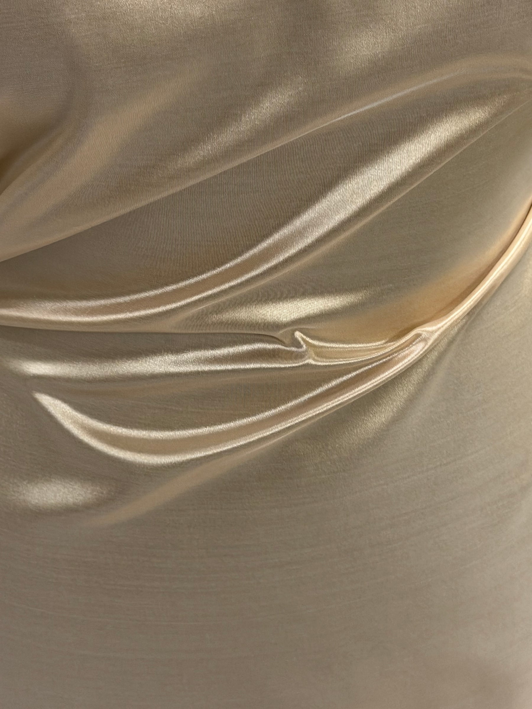 Champagner/Gold Seidenmischung Organza Taft - P607