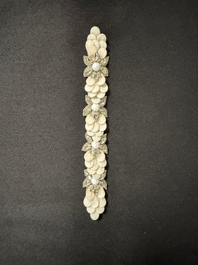 Elfenbein/Silber Kristallmotiv - MH1003