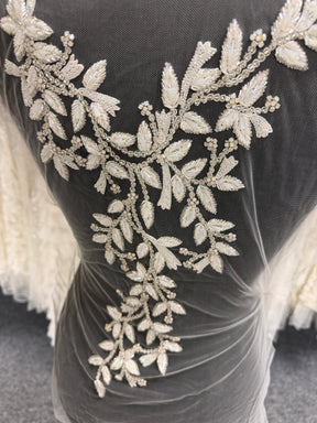 Elfenbein/Silber Kristallmotiv - MH1002