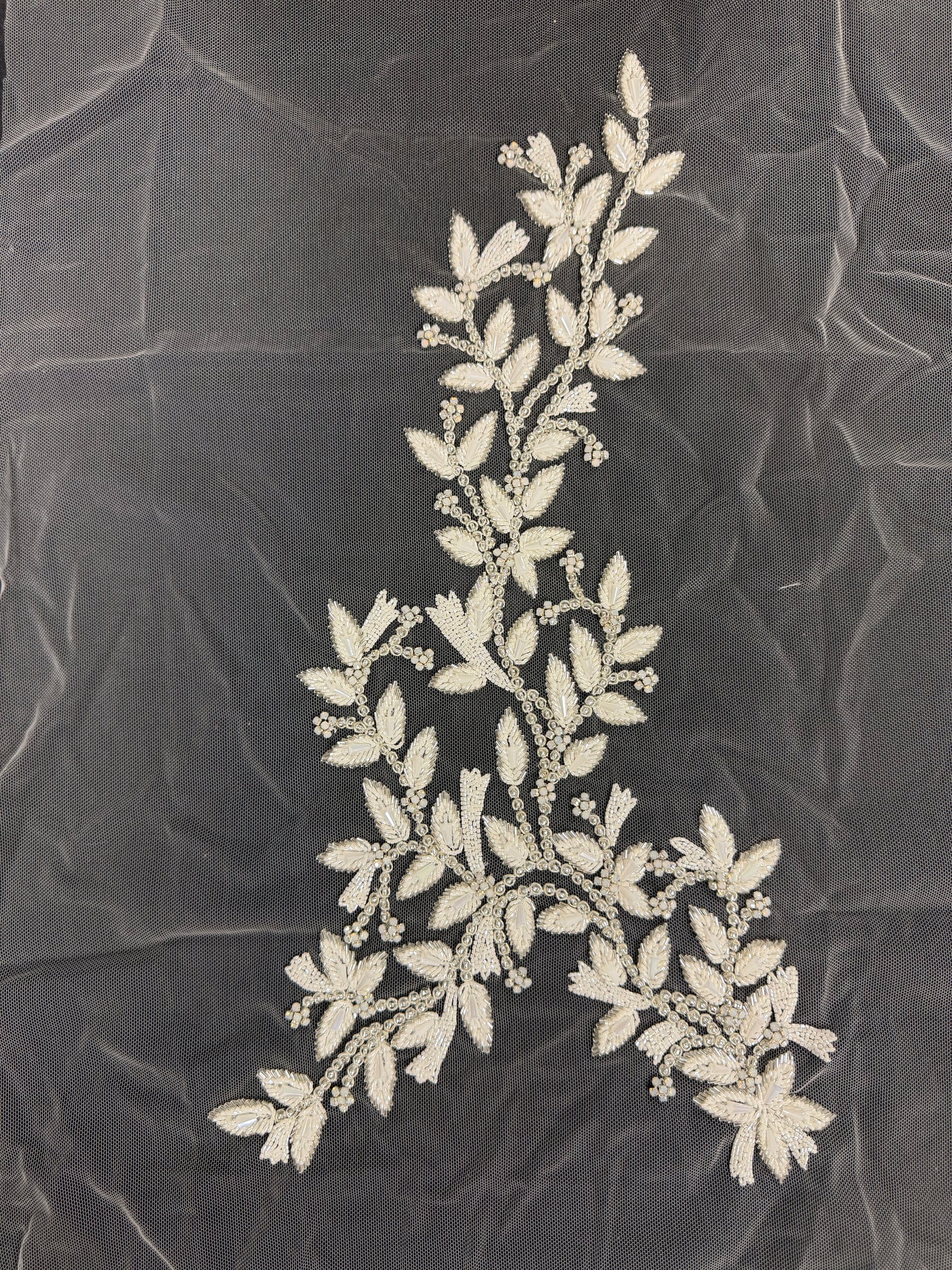 Elfenbein/Silber Kristallmotiv - MH1002