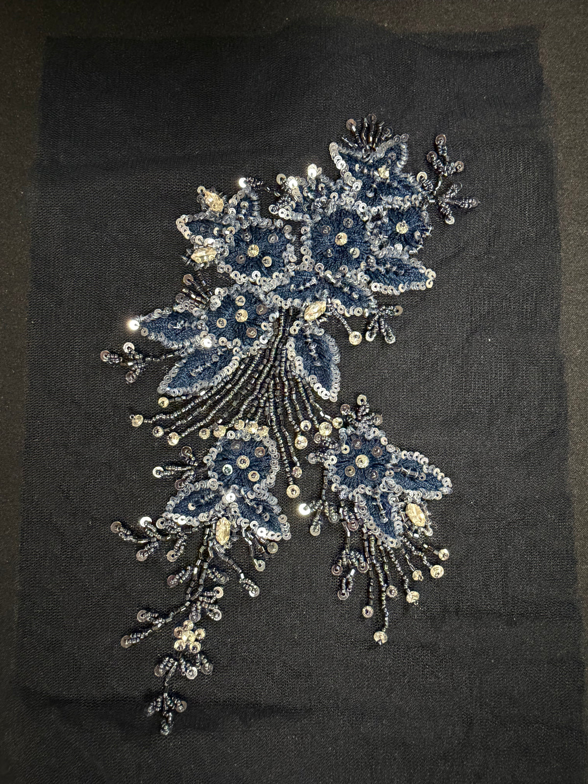 Marineblaues Kristallmotiv - MH1006