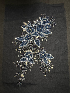 Marineblaues Kristallmotiv - MH1006