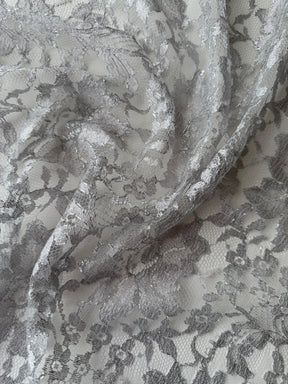 Silbermetallic Chantilly-Spitze - P184