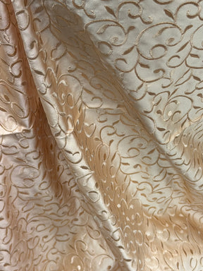 Honig/Honig bestickter Herzoginnensatin - P476