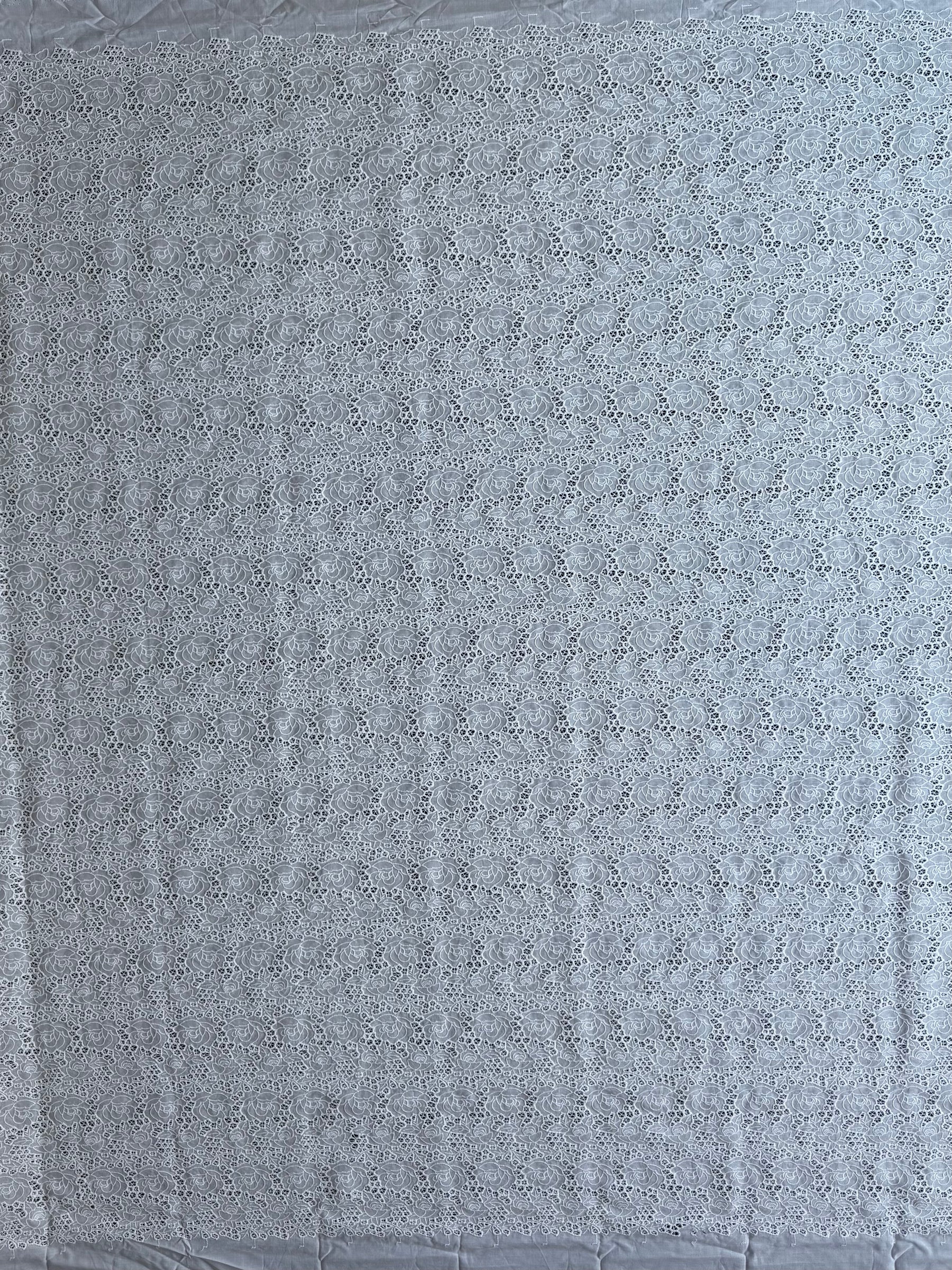 Weiße bestickte Baumwolle - EB6001