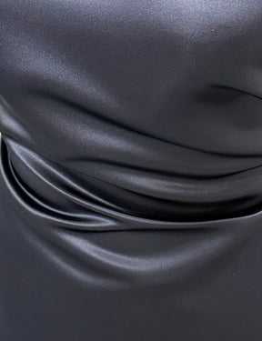 Marineblauer Polyester-Duchesse-Satin – Contessa