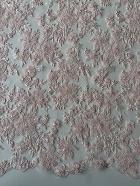 Muschelrosa bestickte Spitze – EB3053