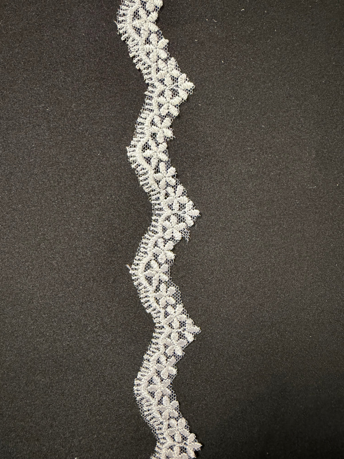 Weiße bestickte Spitze - T828