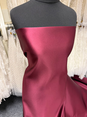 Claret Polyester Satin - Contessa