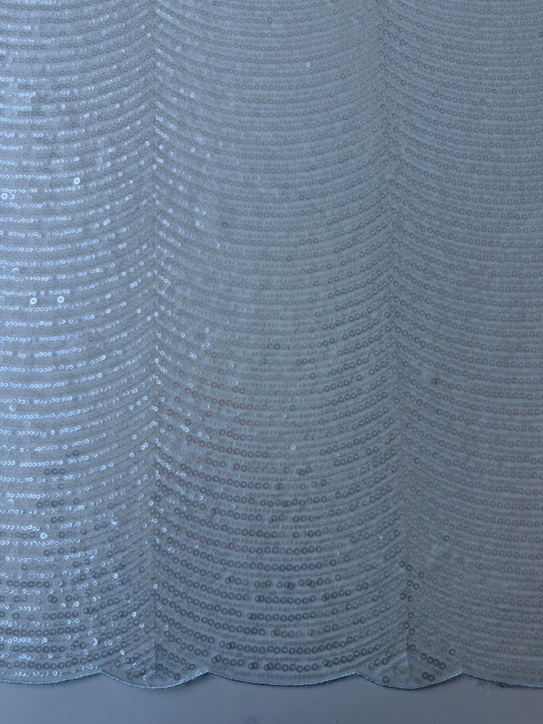 Hellblauer, bestickter Paillettentüll – EB3020