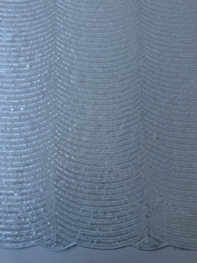 Hellblauer, bestickter Paillettentüll – EB3020