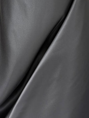 Gun Metal Grey Polyester Satin – Classique (CF)