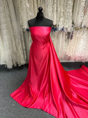 Knallrosa Polyester-Satin - Contessa