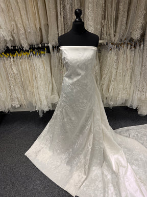 Ivory Embroidered Mikado - Tamsato
