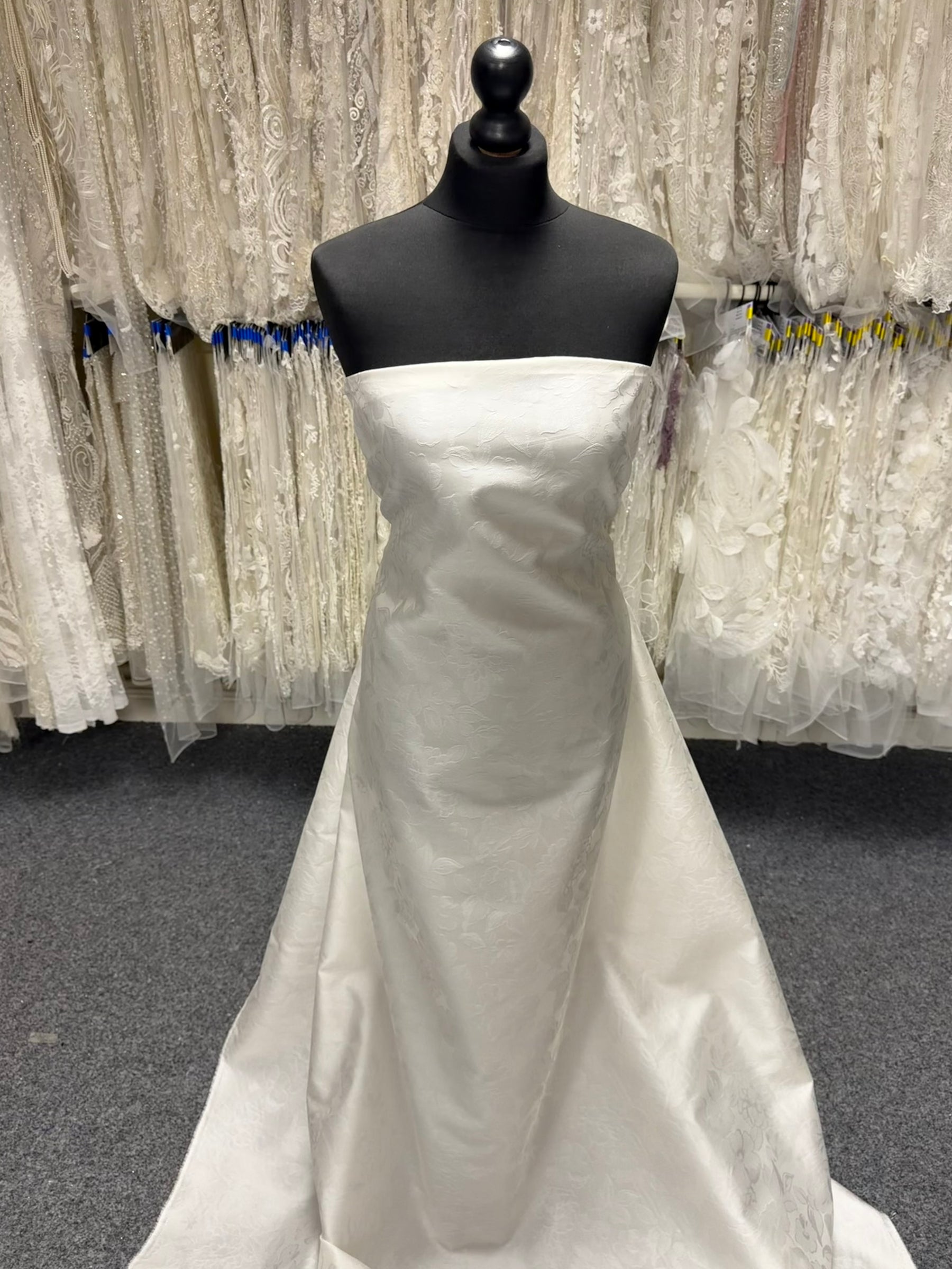 Elfenbein Poly-Seide Jacquard - P665