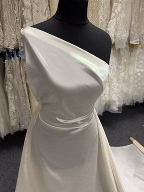 Elfenbeinfarbener Seiden-Organza-Taft - P607