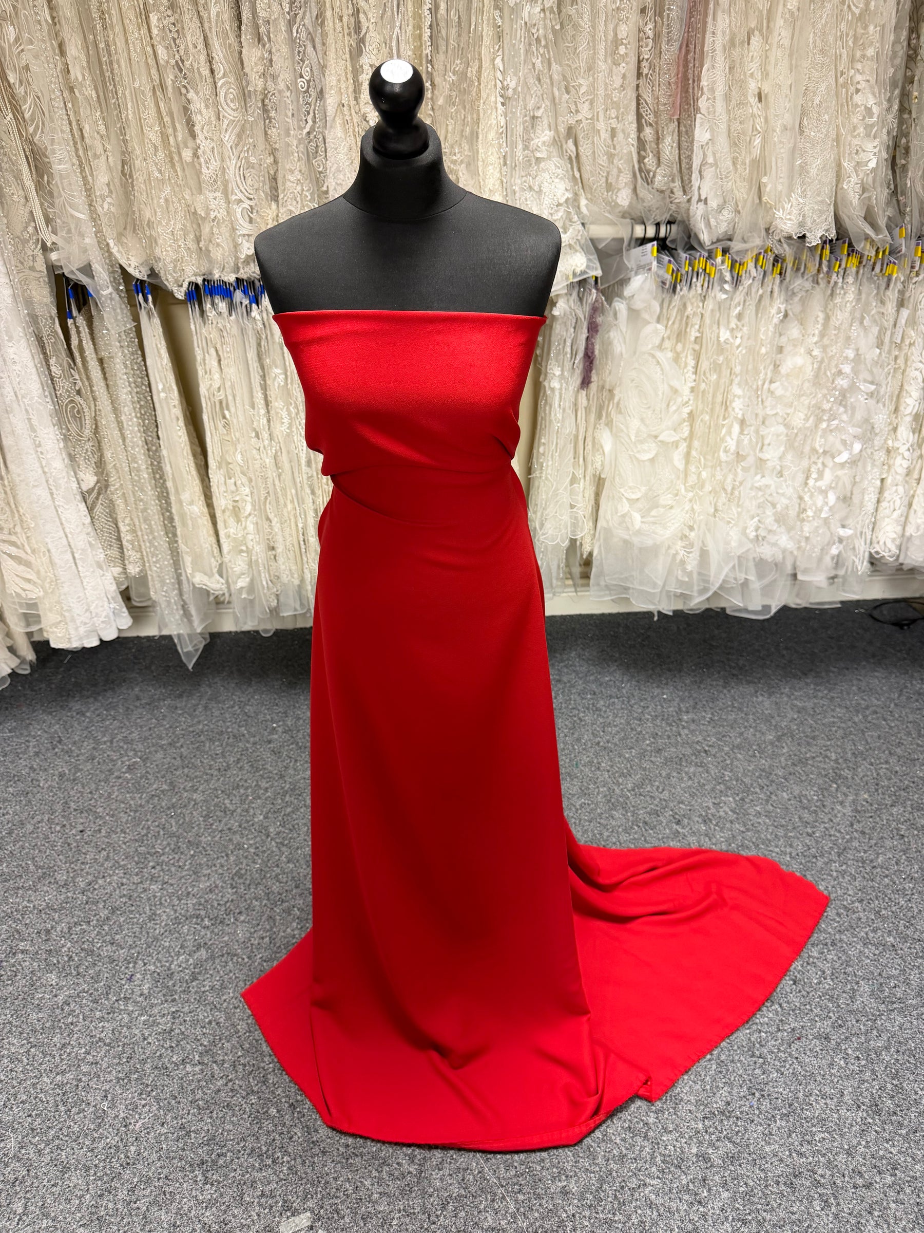 Roter mittelschwerer Poly-Krepp - P59