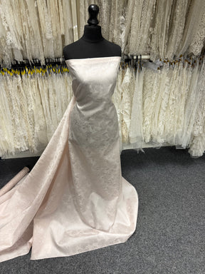 Jacquard aus rosafarbenem Seidenmix - P665
