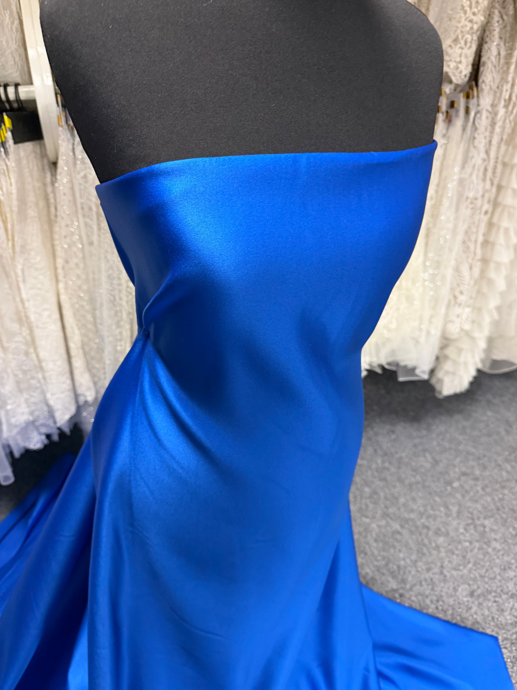 Kobaltblauer Polyester-Duchesse-Satin - Contessa