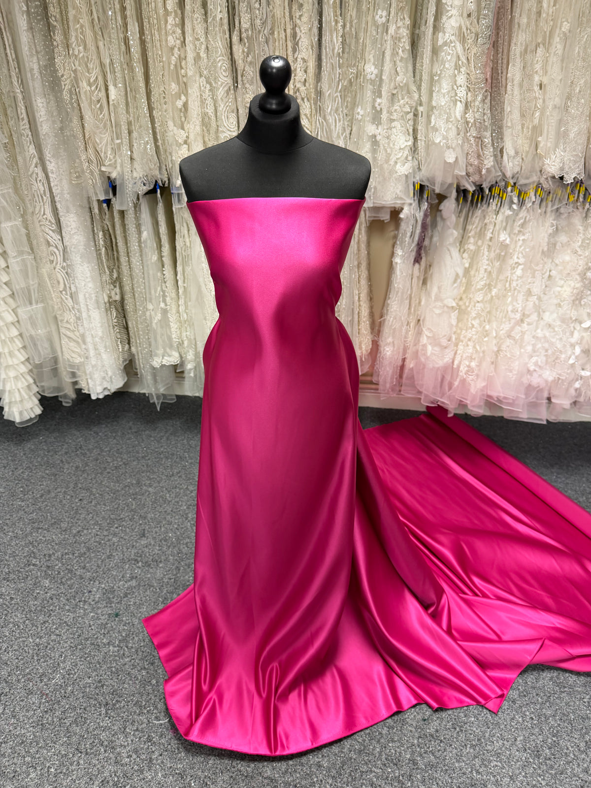 Fuchsienrosa Polyestersatin - Contessa