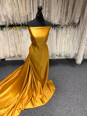 Senfgelber Polyester-Duchess-Satin - Contessa