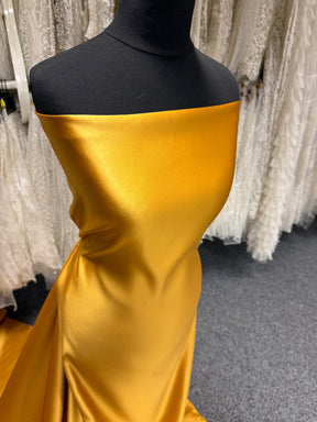 Senfgelber Polyester-Duchess-Satin - Contessa