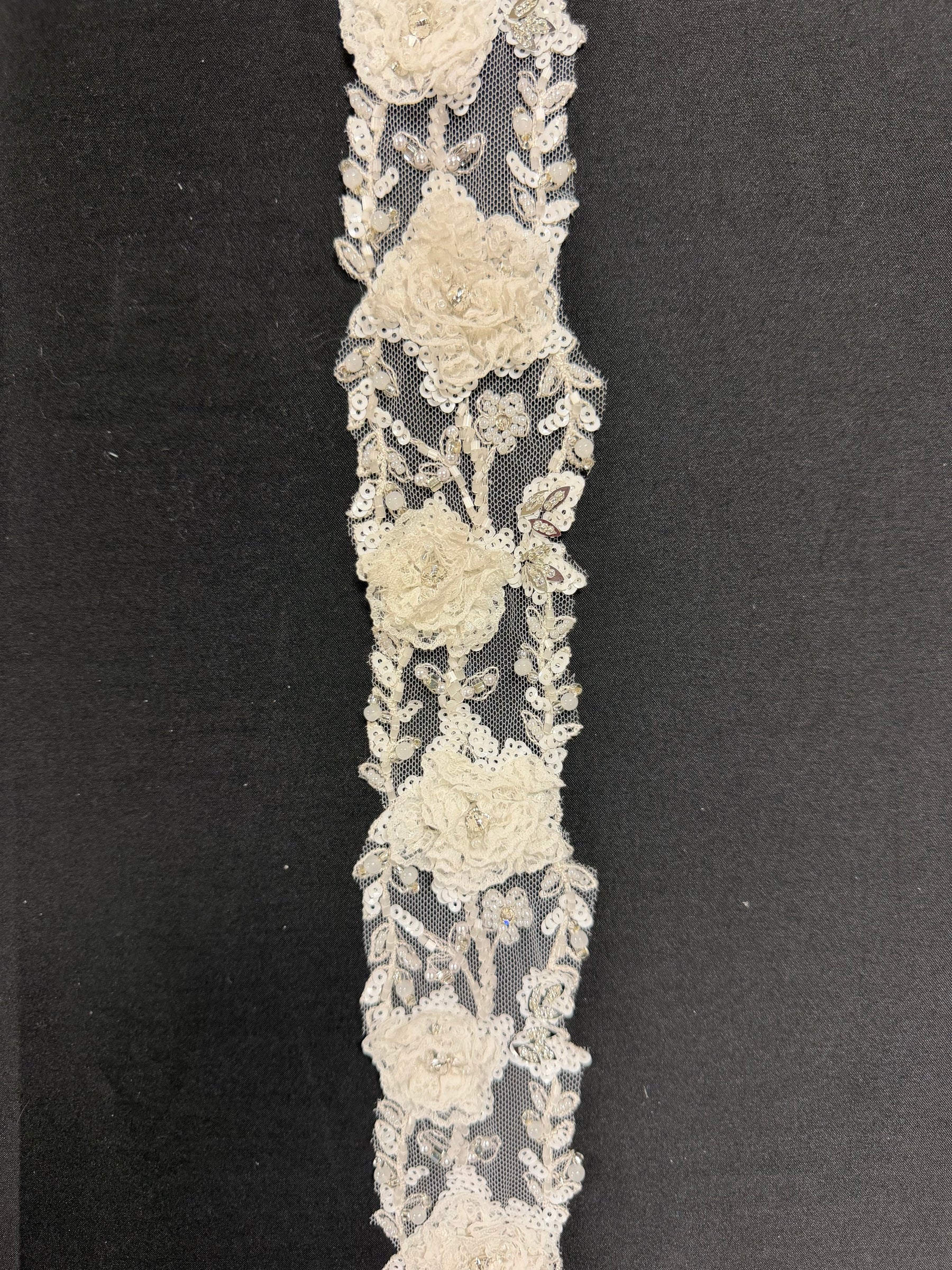 Elfenbein 3D-Spitzenborte - T292