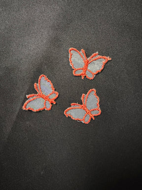 Schmetterlingsapplikation in gebranntem Orange - M1