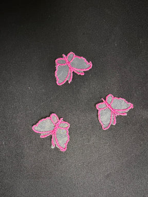 Fuchsiafarbene Schmetterlingsapplikation - M1