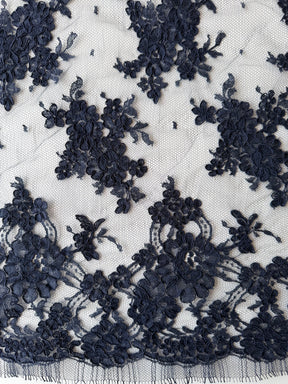 Marineblau Kordel-Chantilly-Spitze - P237