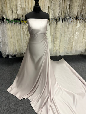 Dusty Grey Polyester Satin - Moldova