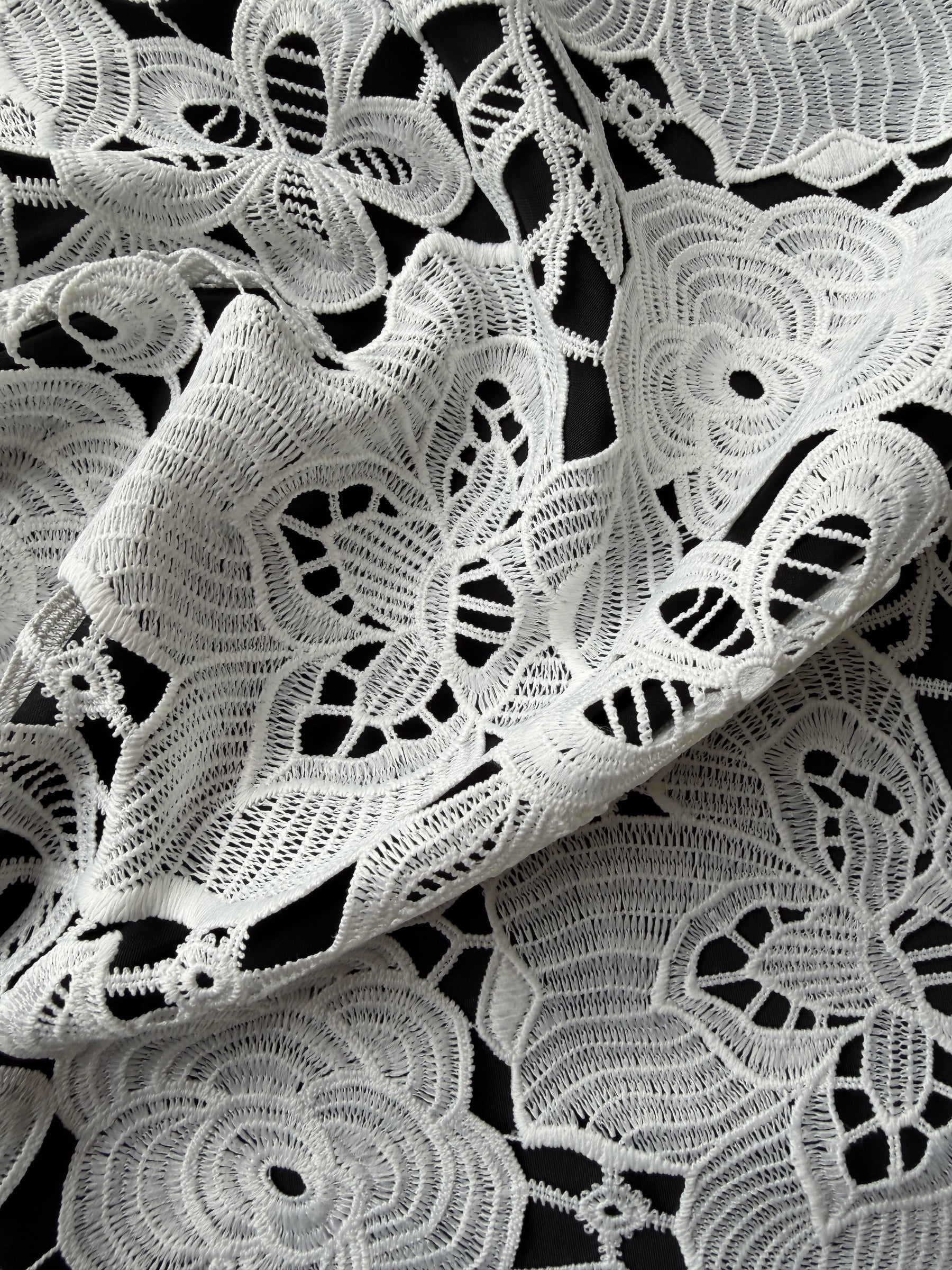 Elastische Guipure-Spitze Elfenbein - LB2015