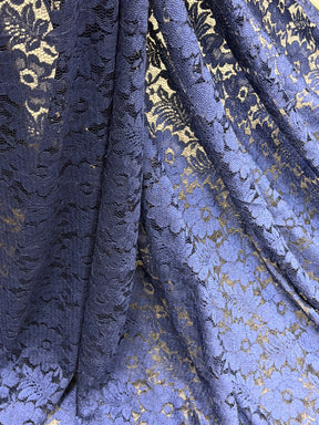 Marineblaue florale Spitze – P199