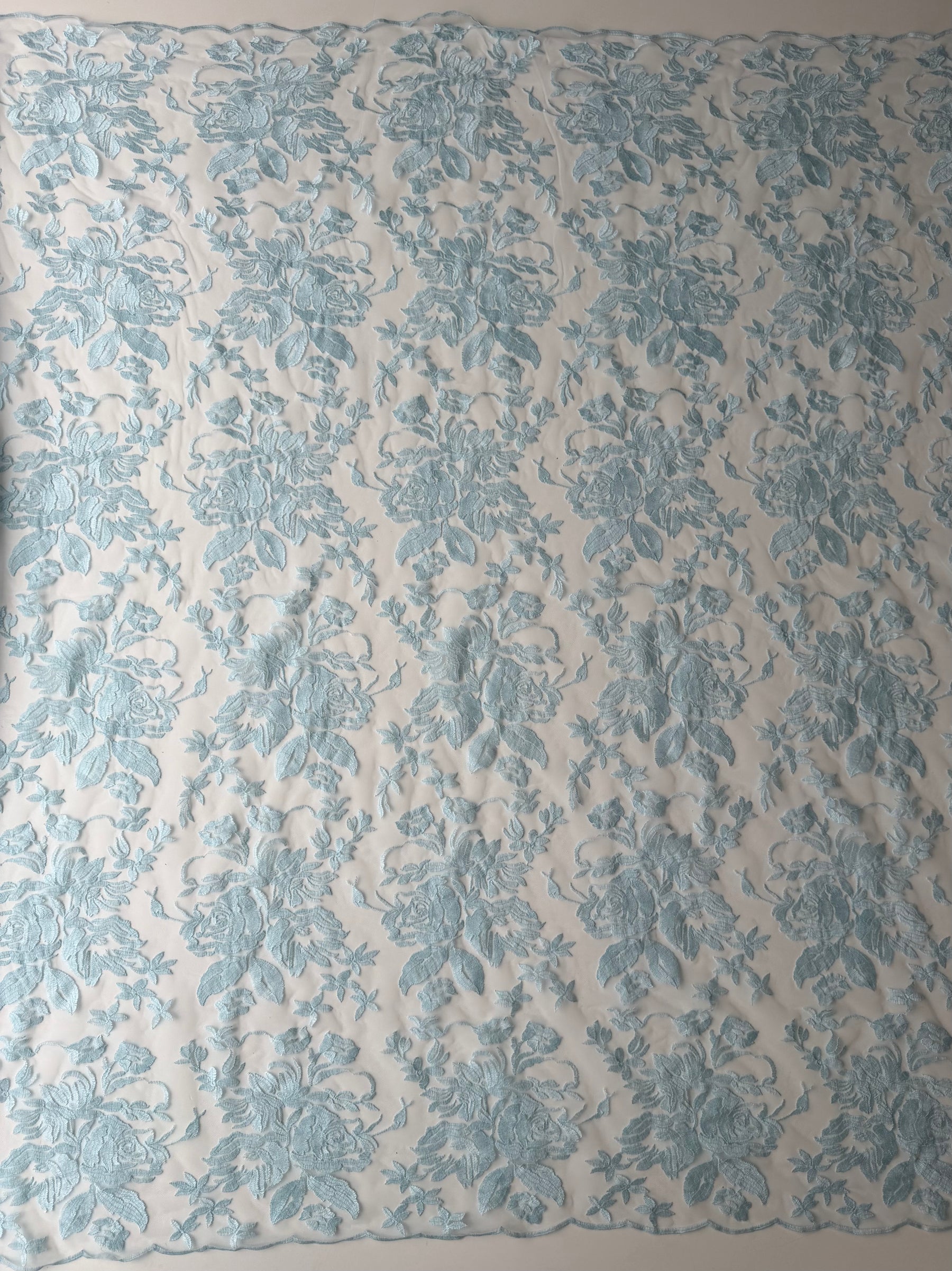 Babyblaue bestickte Spitze – EB5018