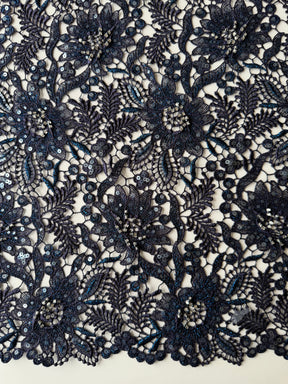 Marineblaue Guipure-Spitze - LB3001