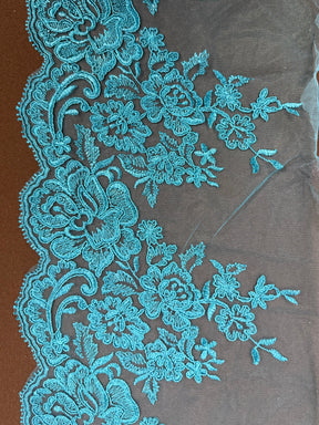 Teal Kordeleinfassung - T726