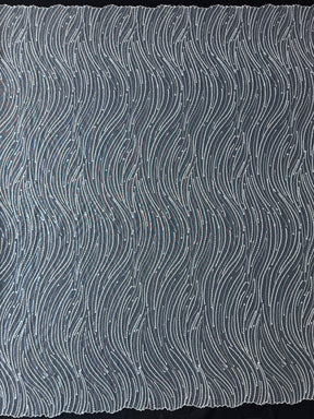 Elfenbeinfarbene Paillettenspitze - EB3011