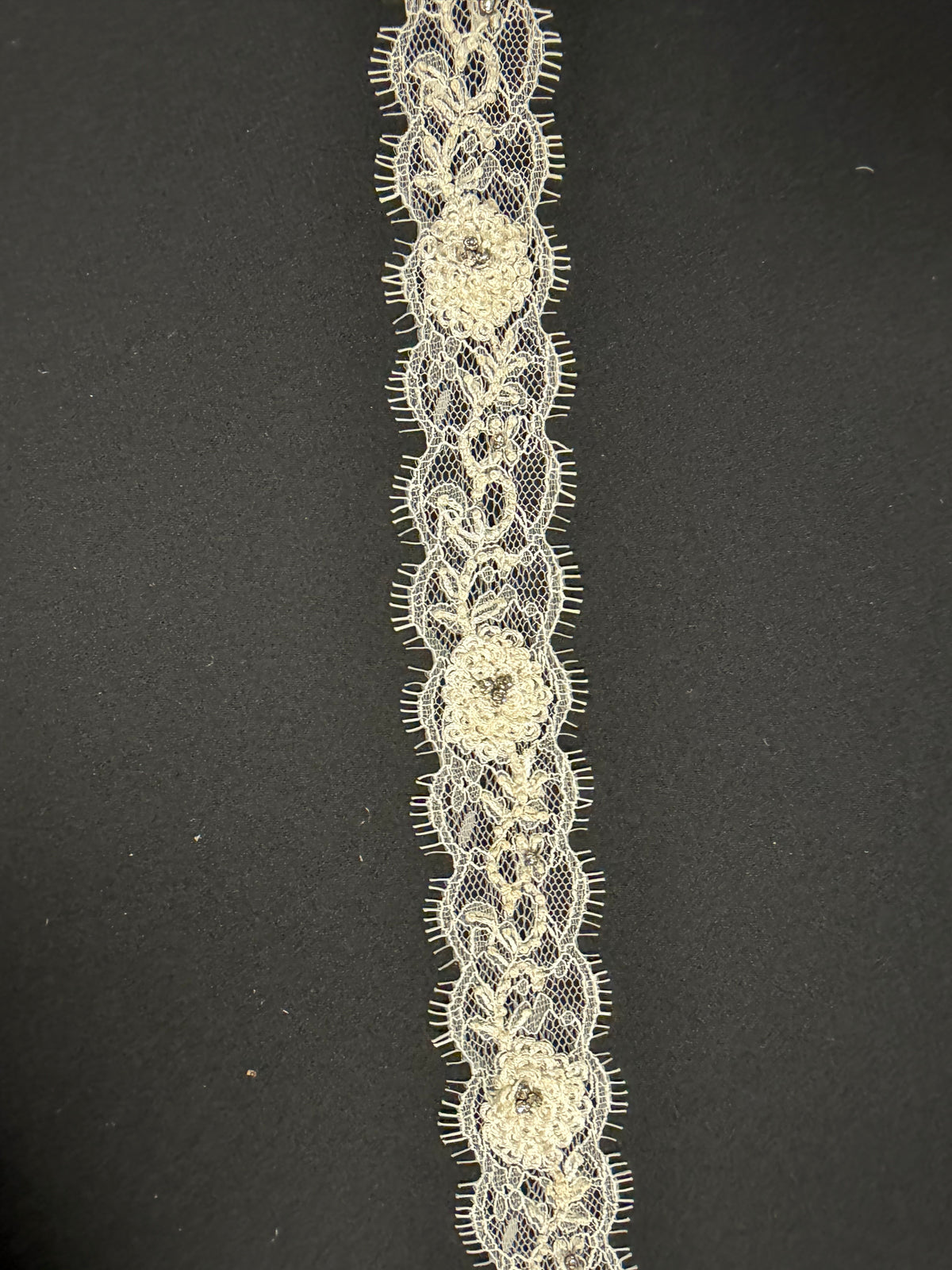 Elfenbein/Kristall 3D-Kristallkante - T512