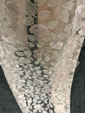 Muschelrosa Stickereispitze - EB5042