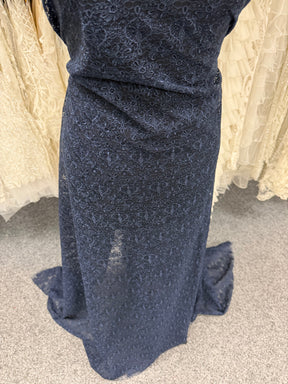 Marineblaue bestickte Spitze - EB5010