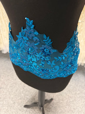 Paillettenborte in Petrol – T661